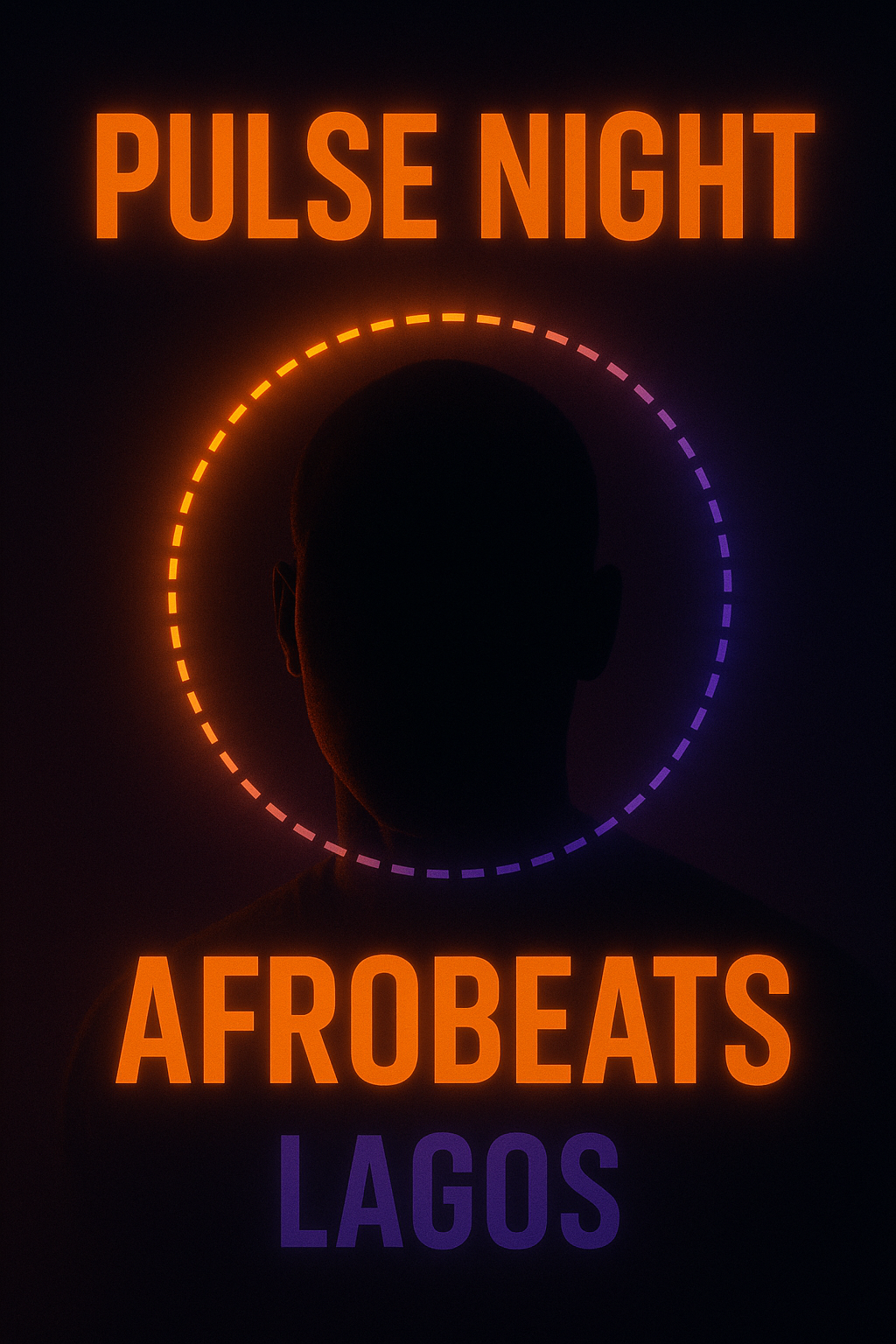 Nightclub event flier with face placeholder