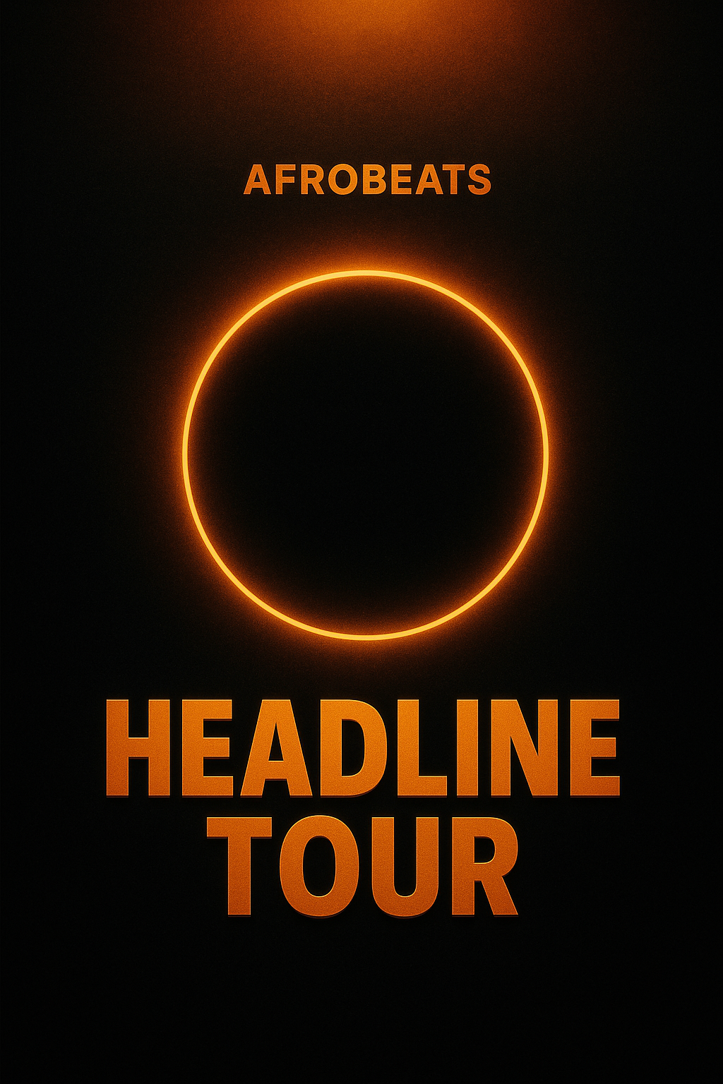 Concert tour event flier with face placeholder